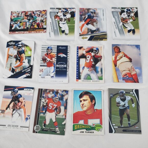 Denver Broncos 12 Card Lot NM 1975 Topps Jim Turner John Elway Surtain II RC - Picture 1 of 13